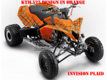 Invision Plaid Orange for KTM Quad SX/XC 450/505/525